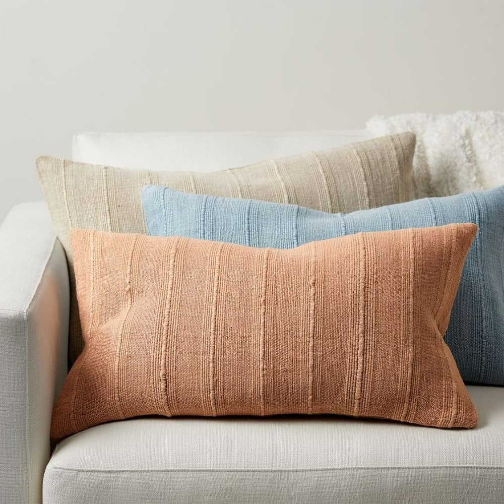 Pottery Barn Relaxed Striped Lumbar Pillow Cover